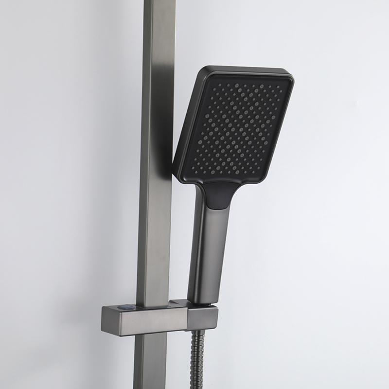 Душевая система Frap H76-9 F2476-9 оружейная сталь