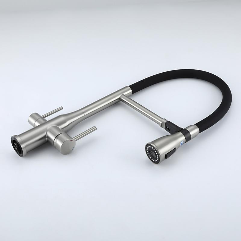 Смеситель для кухни с фильтром Gappo G4399-75 сатин