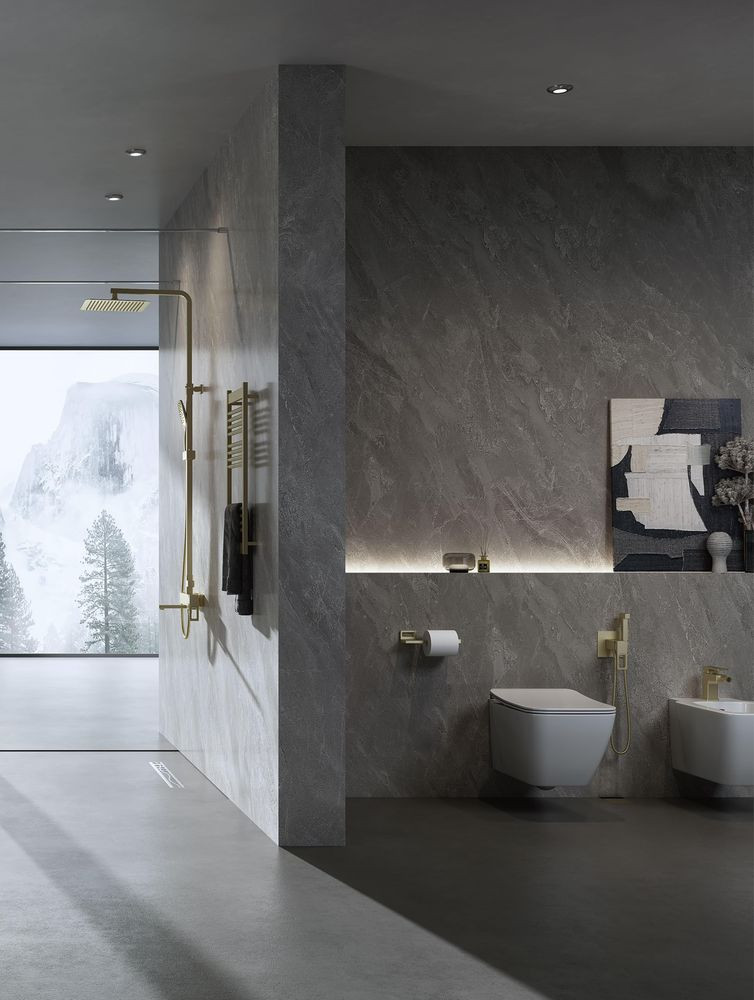 Душевая система Gappo G17-3 G2417-3 золотой сатин