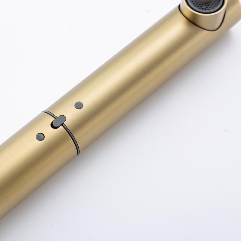 Вытяжной смеситель для кухни с фильтром Frap H96 F4396-33 золотой сатин