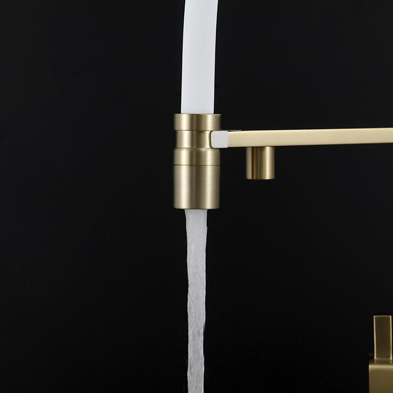 Смеситель для кухни с фильтром Gappo G95 G4395-53 золотой сатин