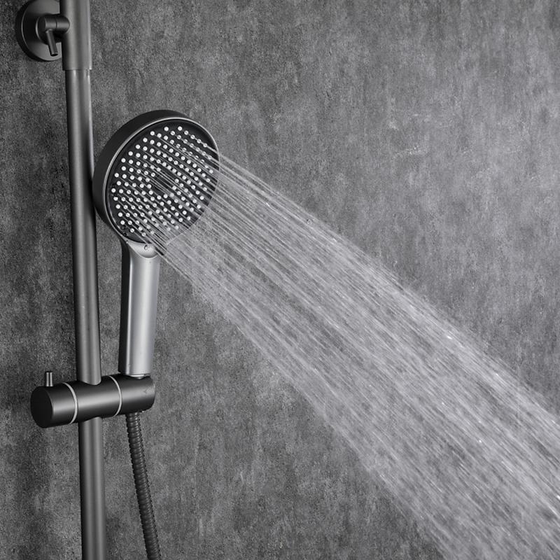 Душевая система Frap H75-9 F2475-9 оружейная сталь