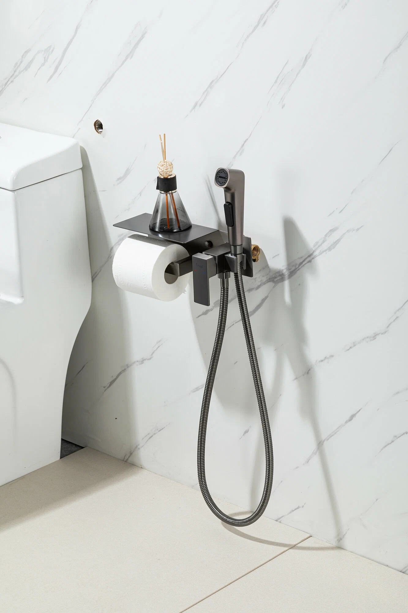 Гигиенический душ встраиваемый Frap H76-9 F2076-9 оружейная сталь