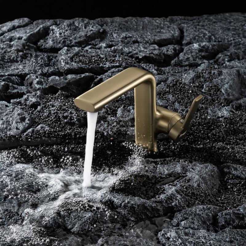 Смеситель для раковины Frap H88-3 F1088-3 золотой сатин