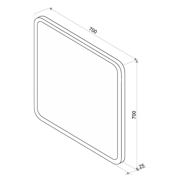 Зеркало с подсветкой Мирсант Cloud 700*700