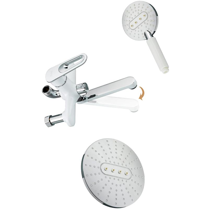 Душевая система Frap H49 F2449 белый-хром