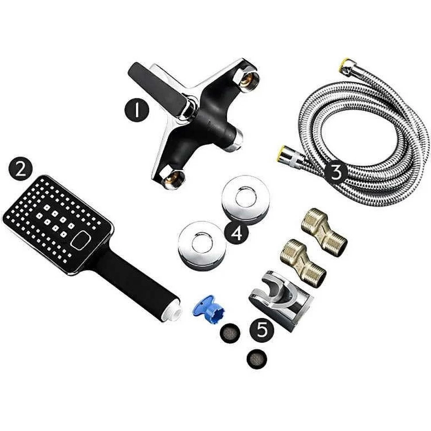 Смеситель для ванны Frap H57 F3257 черный-хром