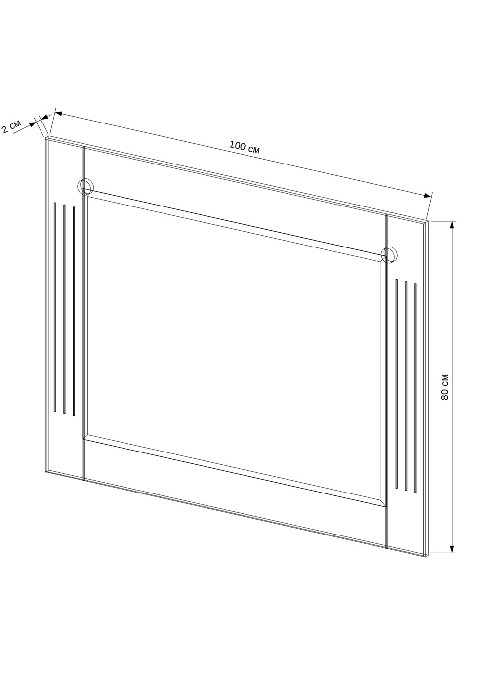 Зеркало EvaGold Bellucci 100