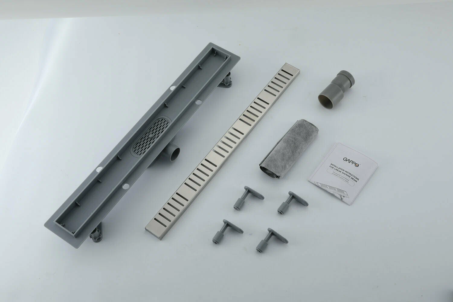 Душевой трап 50 см с комбинированным затвором Gappo G85007-5 сталь