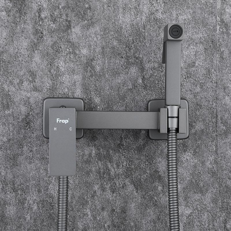 Гигиенический душ Frap F7504-9 оружейная сталь