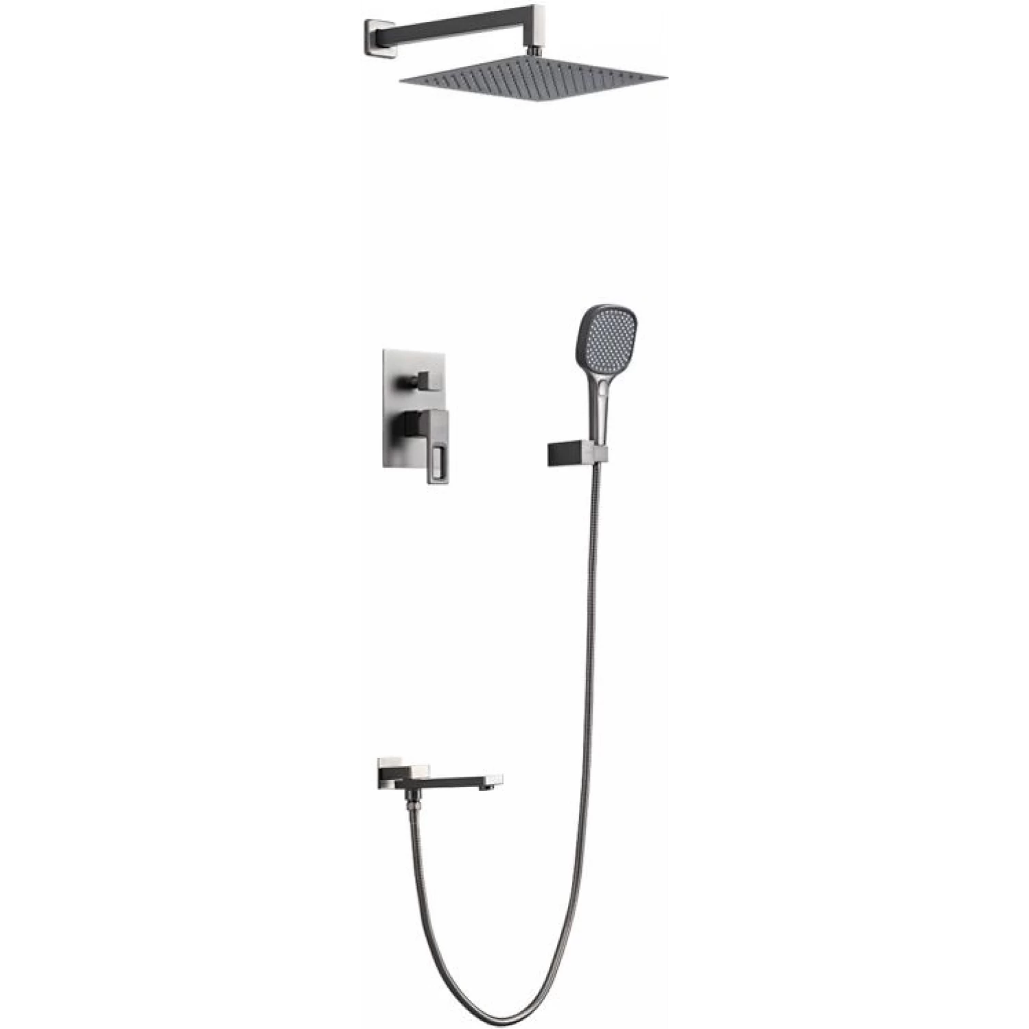 Встраиваемая душевая система Gappo G17-9 G7117-9 оружейная сталь