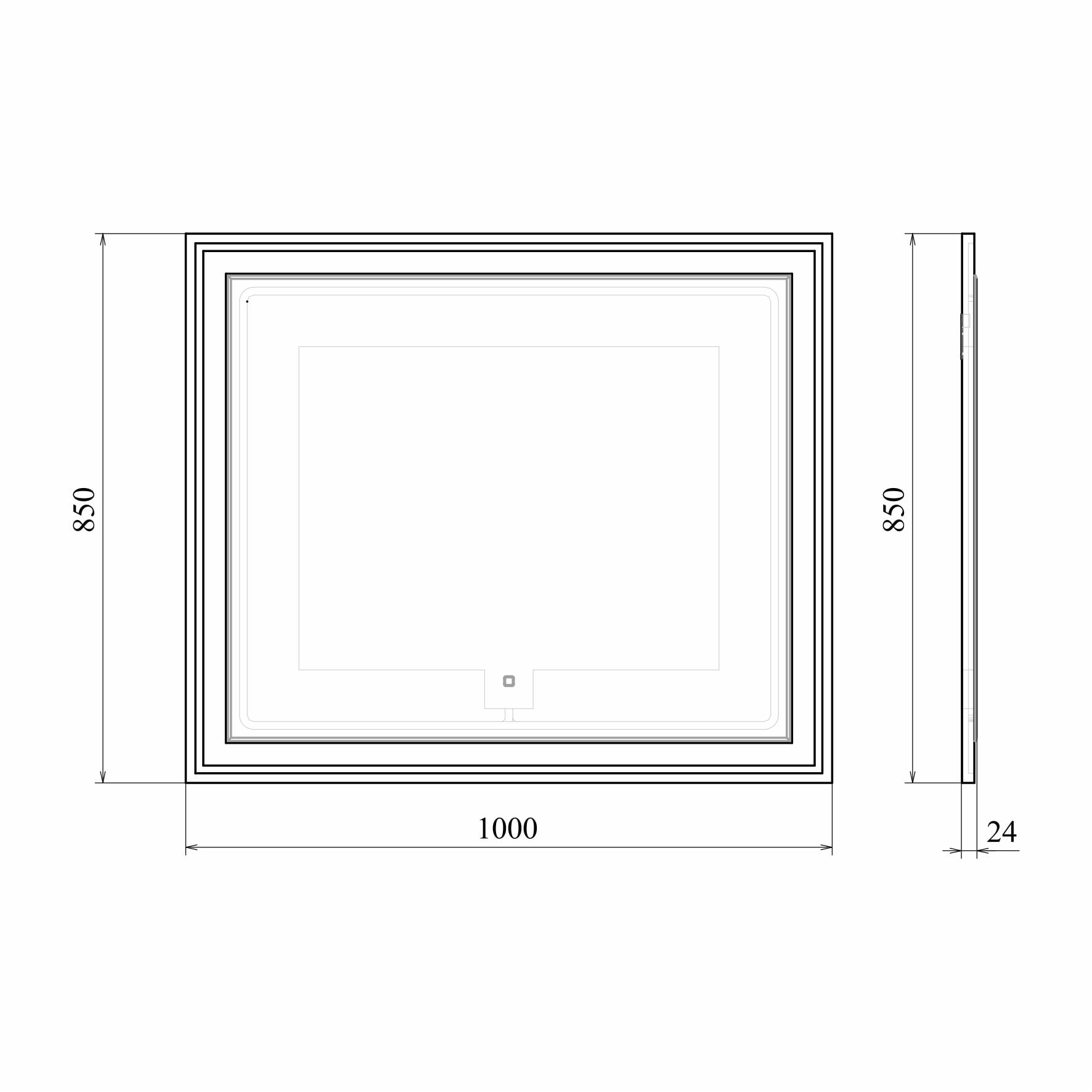 Зеркало с подсветкой Мирсант Адель 100
