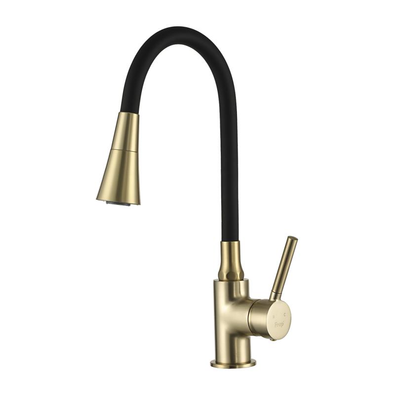 Смеситель для кухни Frap H44 F4044-3 золотой сатин