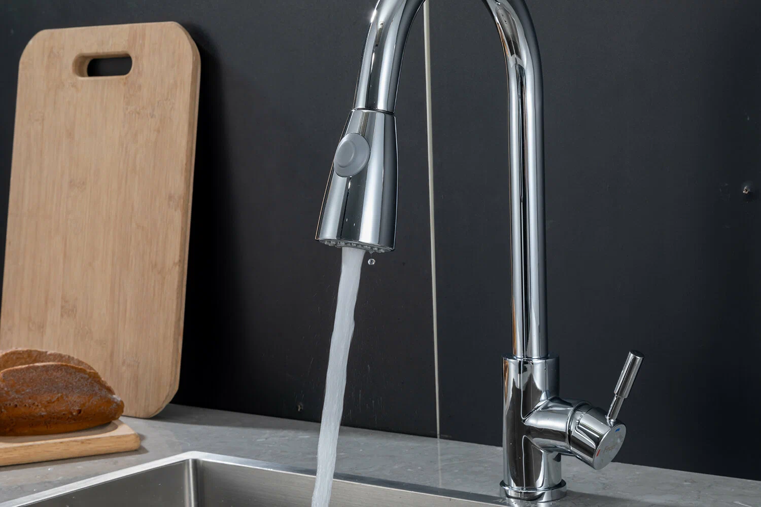 Вытяжной смеситель для кухни Frap H991 F60991 хром