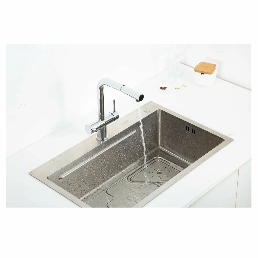 Вытяжной смеситель для кухни с фильтром Gappo G97 G4397-70 хром