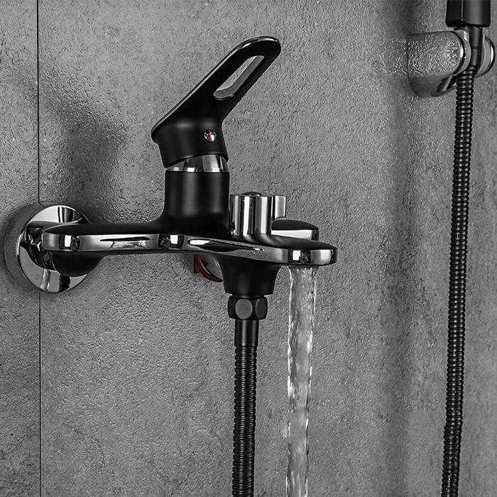 Смеситель для ванны Frap F49-6 F3249-6 черный-хром