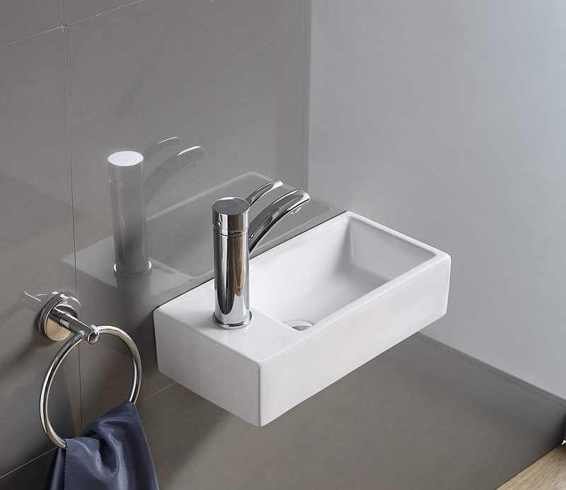 Подвесная/накладная раковина CeramaLux 41,5 N D1043 белая