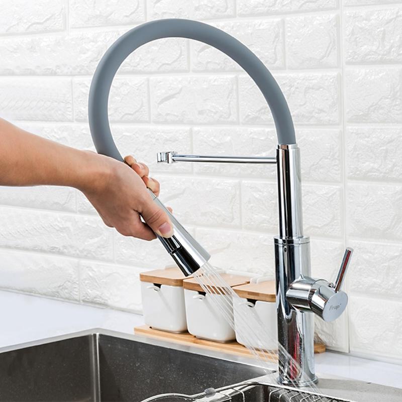 Смеситель для кухни с гибким изливом Frap F4452-6 хром