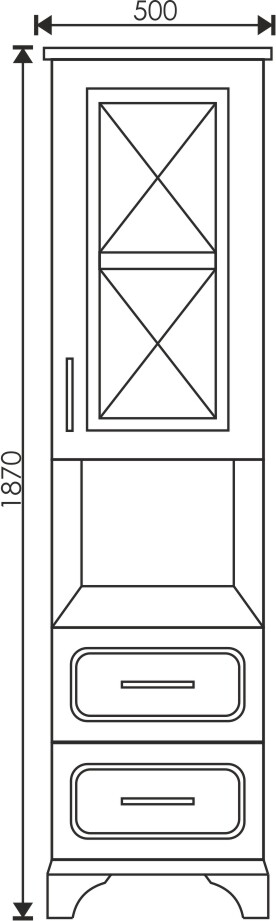 Шкаф-пенал EvaGold Duglas 50 №2