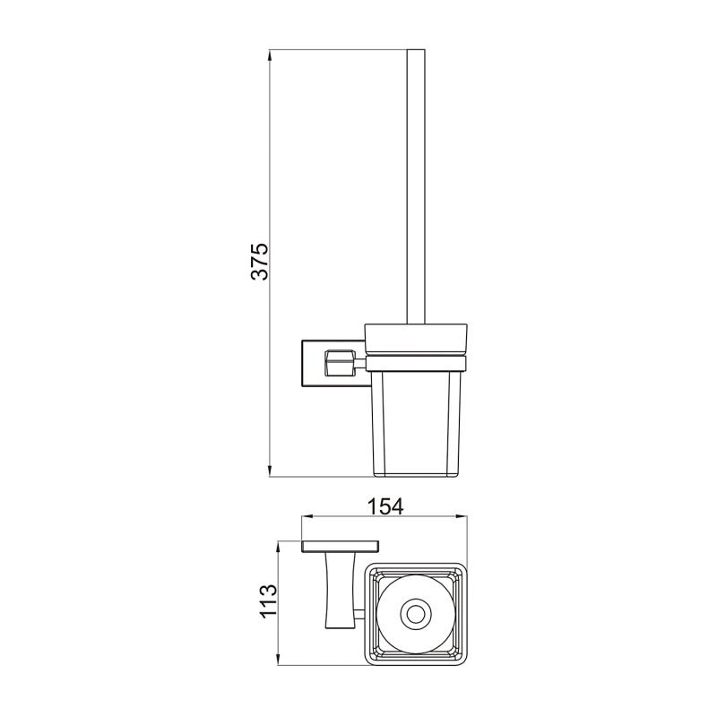 Настенный ершик Gappo G07-3 G0710-3 золото