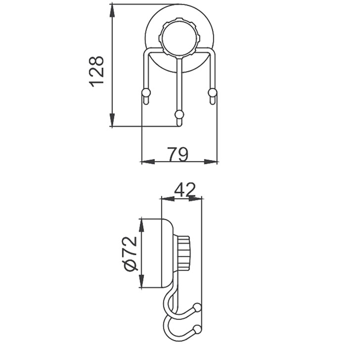 Крючок для полотенец тройной Frap 39 F3905-3