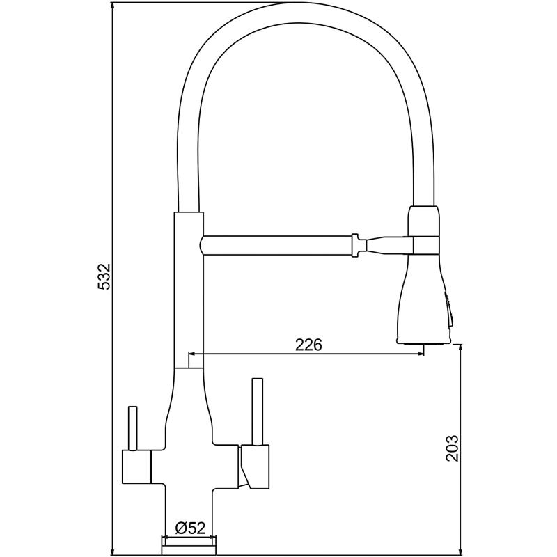 Смеситель для кухни с фильтром Gappo G4399-76 черный
