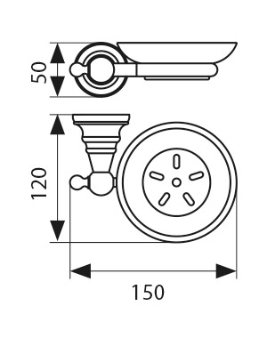 Мыльница Kaiser KH-4203 бронза