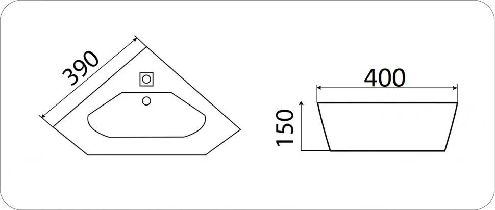 Подвесная раковина CeramaLux 40 N 7012J белая