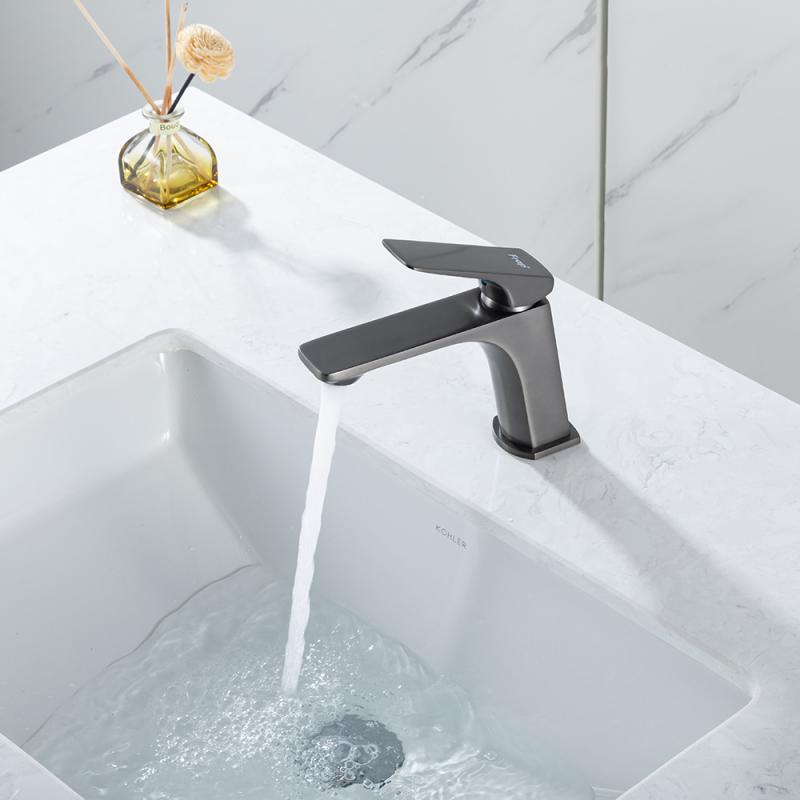 Смеситель для раковины Frap H87-9 F1087-9 оружейная сталь