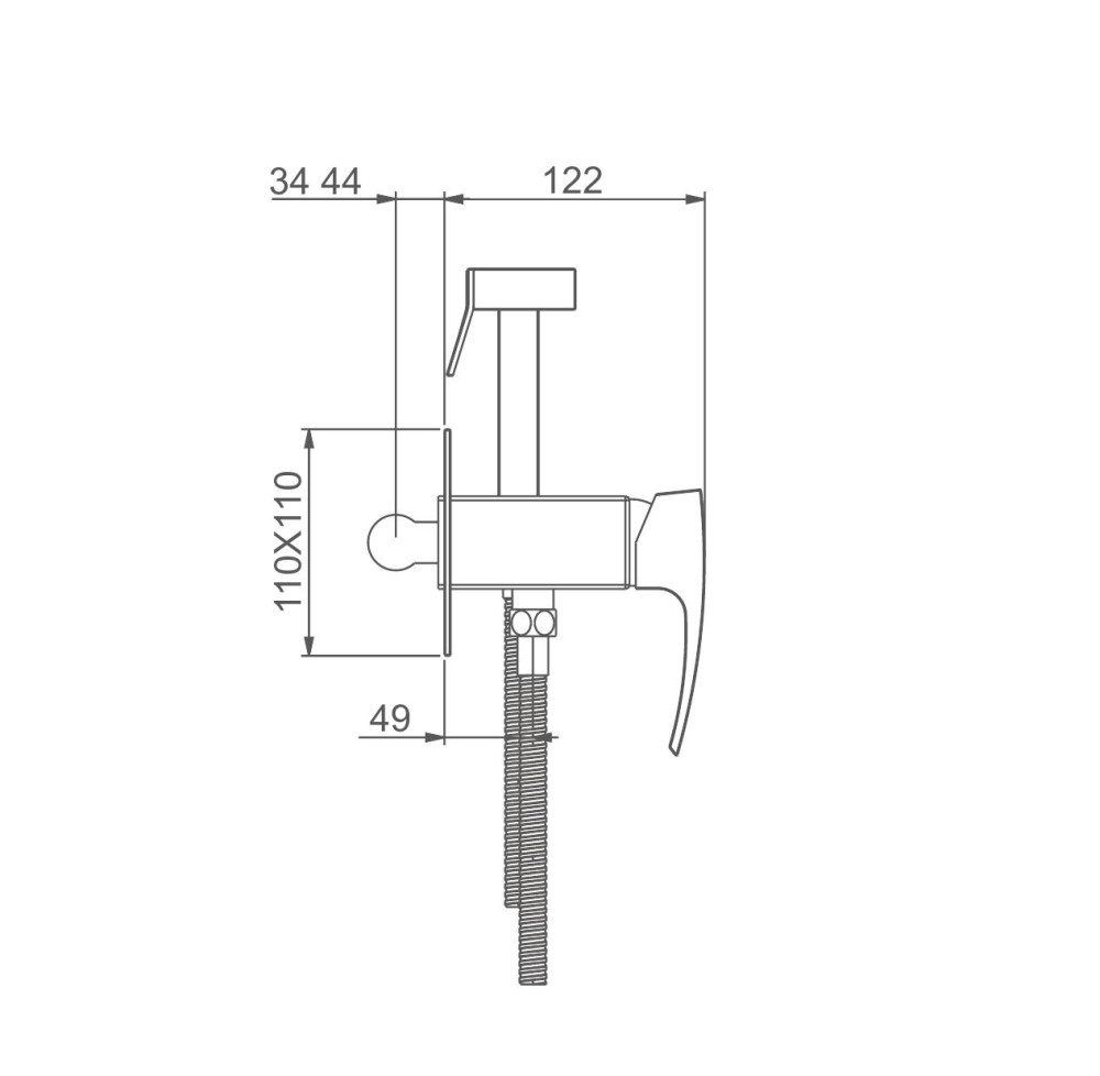 Гигиенический душ встраиваемый Gappo G07-33 G7207-33 золотой сатин