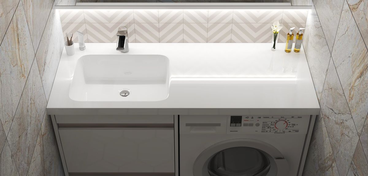 Раковина Marrbaxx Лакшери V120D1 левая (с кронштейном и сифоном)