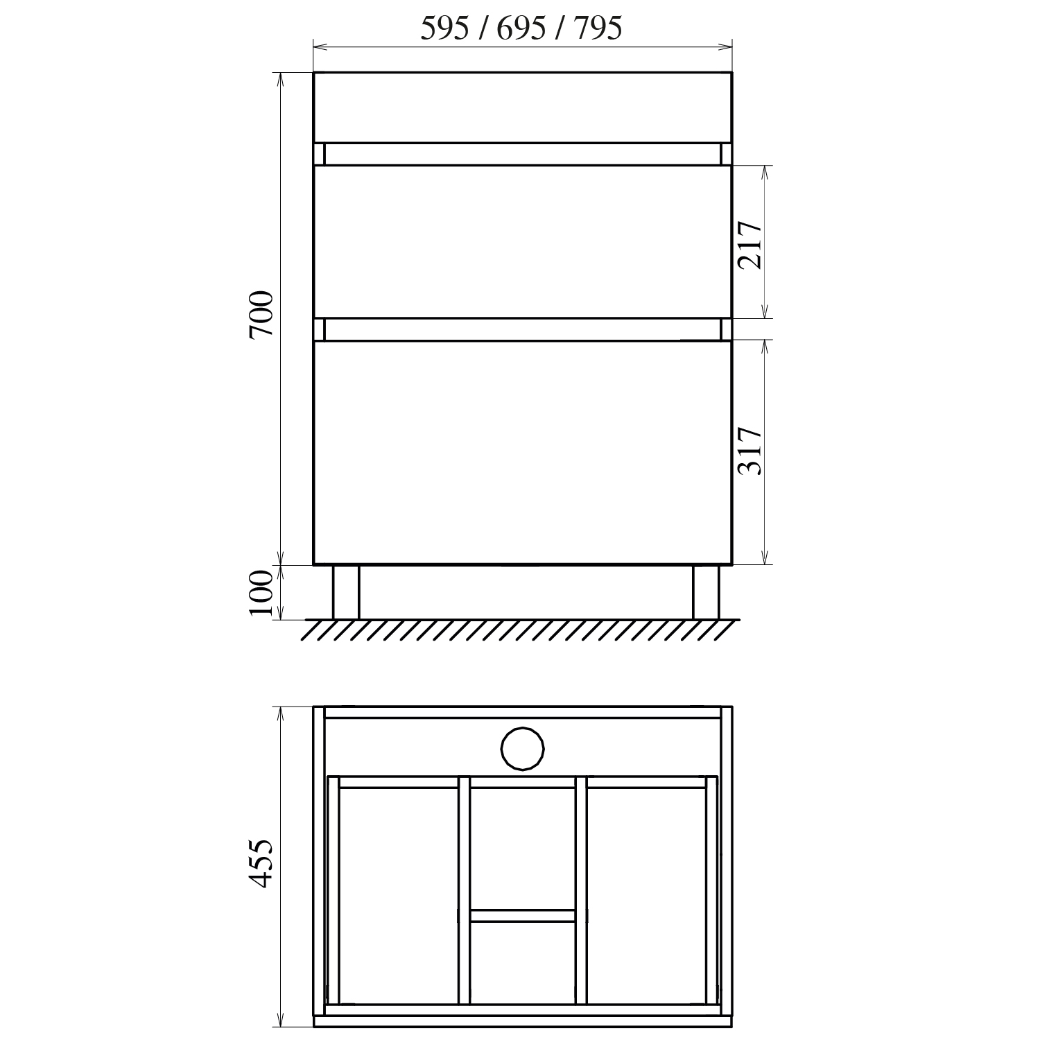 Напольная тумба Nova Karelia 80 дуб харбор золотой (Simple 80)