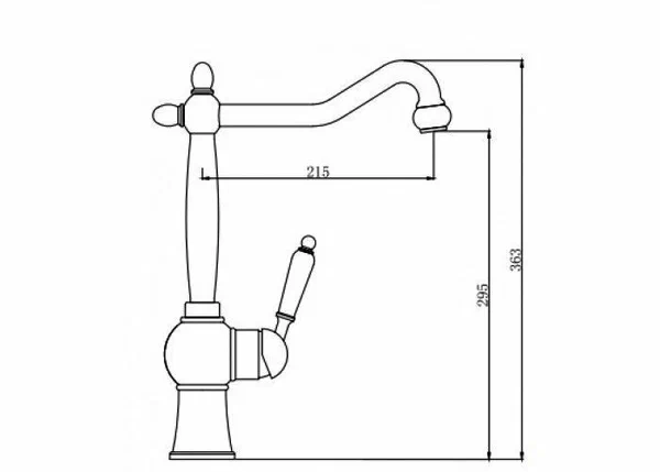 Смеситель для кухни Kaiser Stone 61233