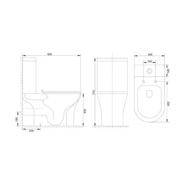 Унитаз-компакт Мирсант Rock с крышкой Soft-close