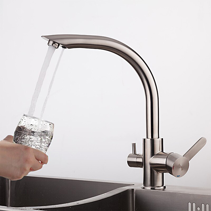 Смеситель для кухни с встроенным краном под питьевую воду Gappo G4399