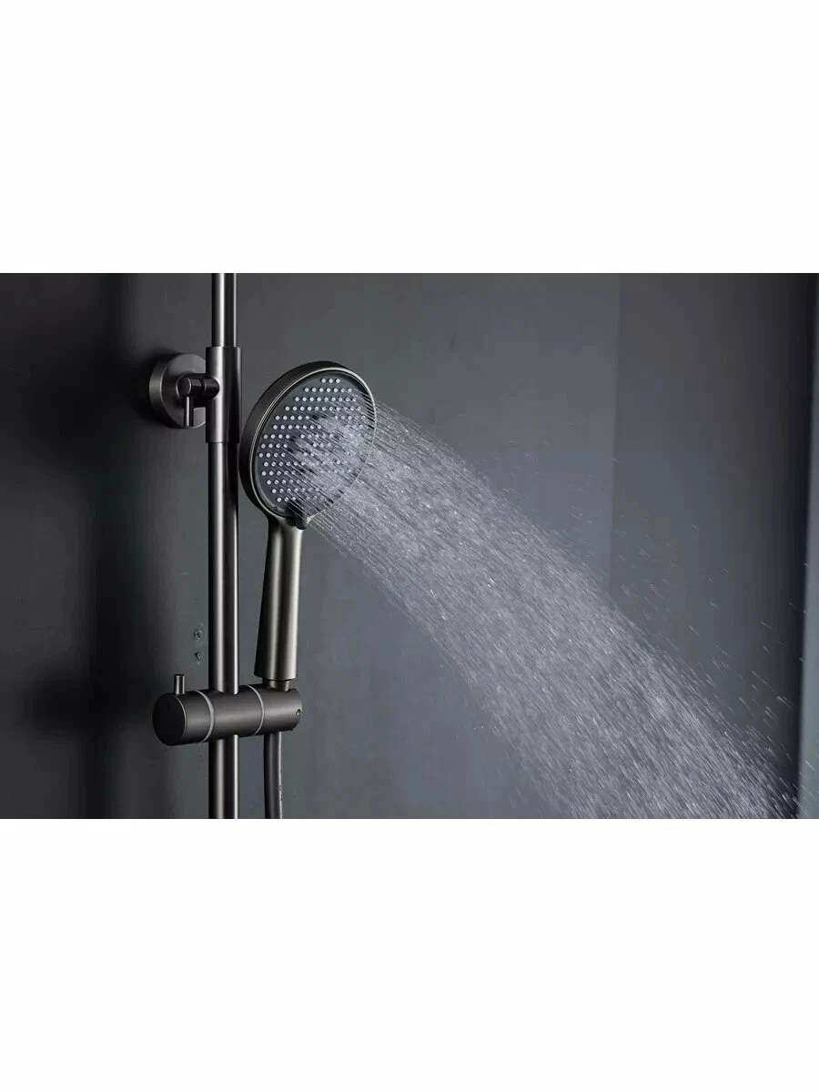 Душевая система Frap H85-9 F2485-9 оружейная сталь