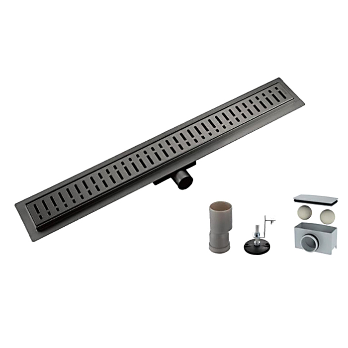 Душевой трап 50 см с комбинированным затвором Gappo G85007-39 оружейная сталь