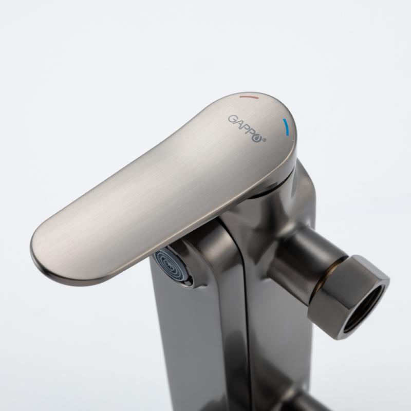 Смеситель для ванны Gappo G10-9 G3210-9 оружейная сталь