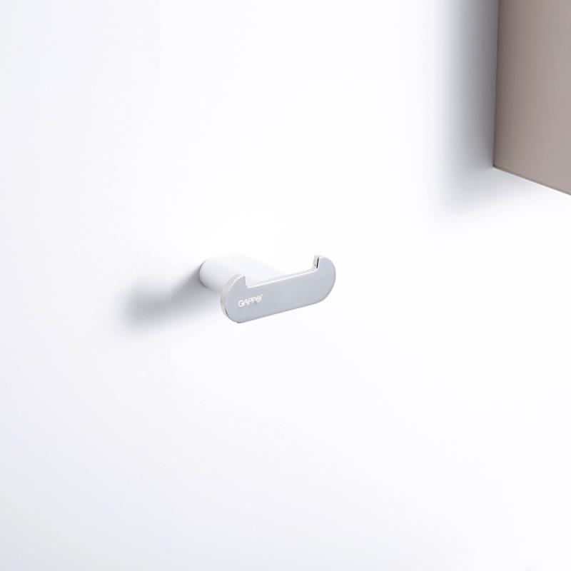 Крючок 2-й Gappo G309-8 G30905-28 белый-хром