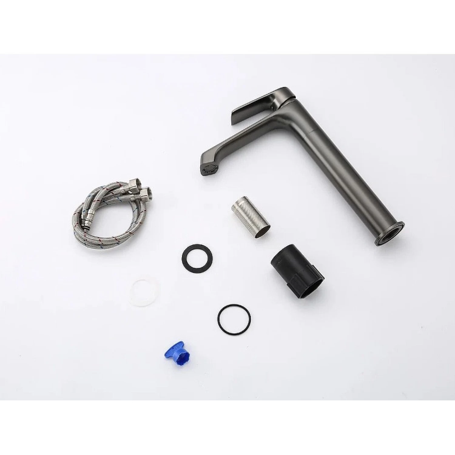 Высокий смеситель для раковины Frap H71-9 F1071-29 оружейная сталь