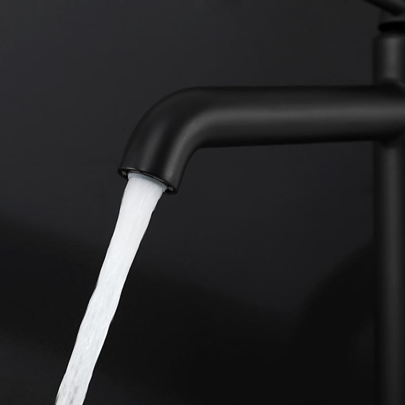 Высокий смеситель для раковины Gappo G06-6 G1006-26 черный