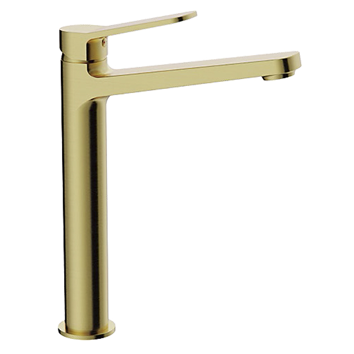 Высокий смеситель для раковины Frap H61-3 F1061-23 золотой сатин
