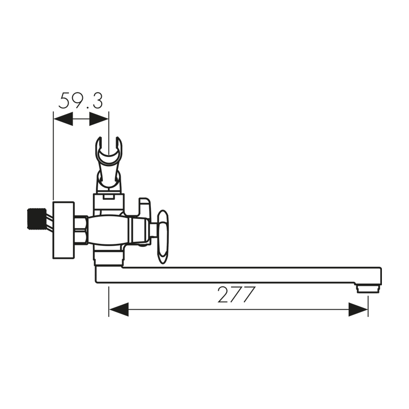Смеситель для ванны Kaiser Trio 57055