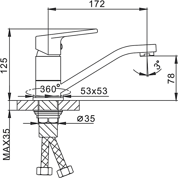 Смеситель для раковины Frap H46 F4546