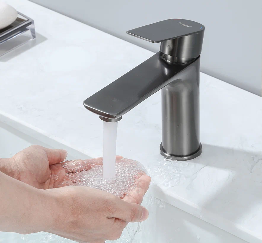 Смеситель для раковины Frap H806-9 F10806-9 оружейная сталь