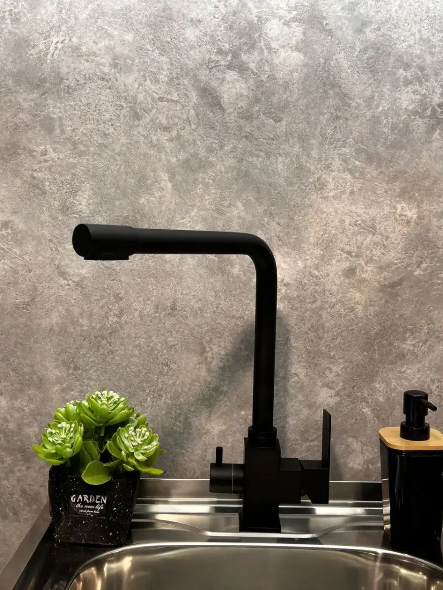 Смеситель для кухни с подключением фильтра ViEiR V15025-C черный