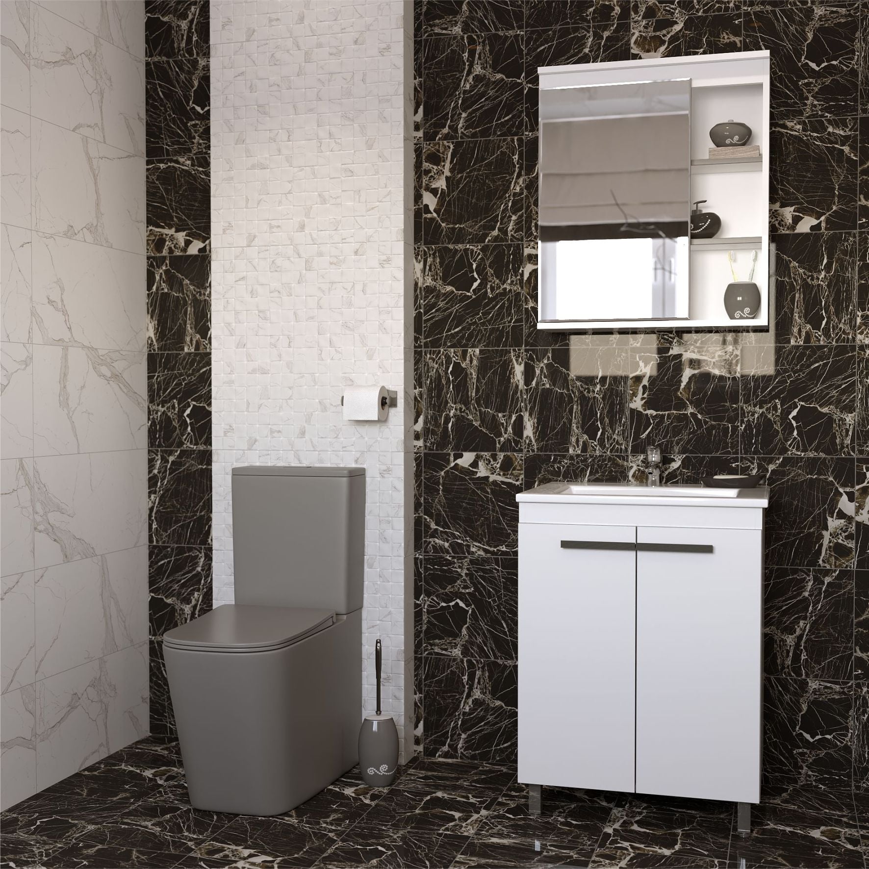 Напольная тумба Nova Vector 60 белая разобранная (Next-60)