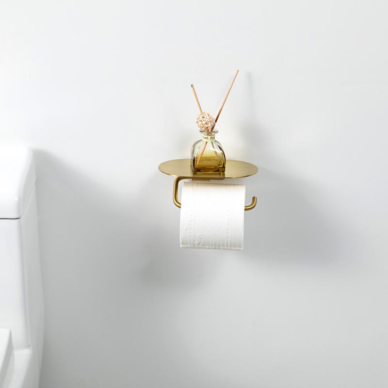 Держатель туалетной бумаги Gappo G309-3 G30903-3 золотой сатин