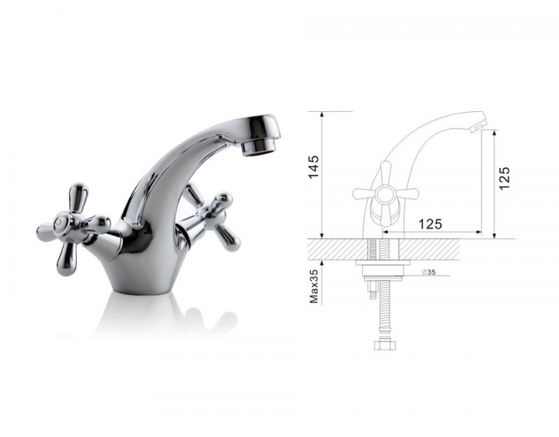 Смеситель для раковины Frap H25 F1025