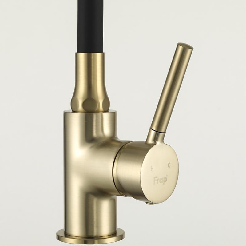 Смеситель для кухни Frap H44 F4044-3 золотой сатин